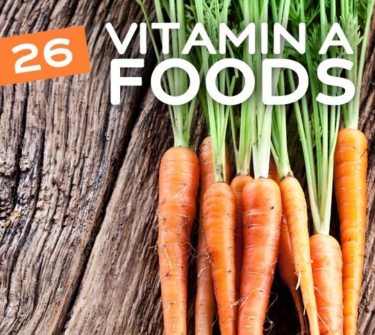 26 Vitamin A Rich Foods- an essential vitamin for healthy eyes.